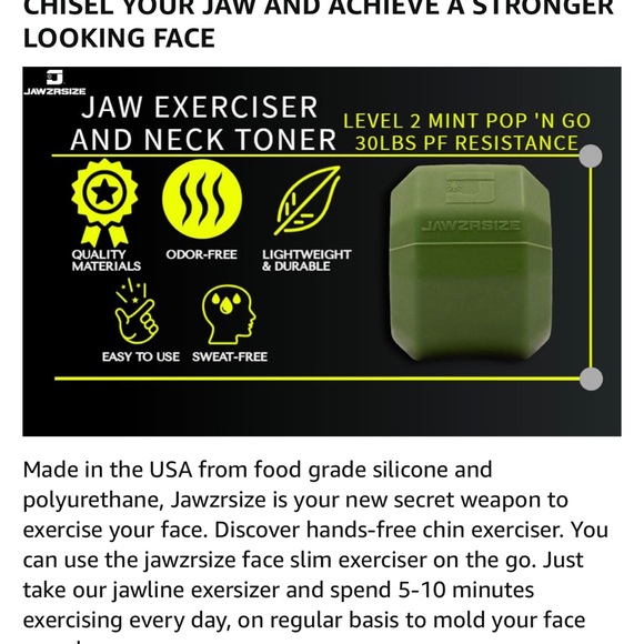 Jaw exerciser trainer to sculpture your jawline. BPA free. New in box. - Picture 4 of 6